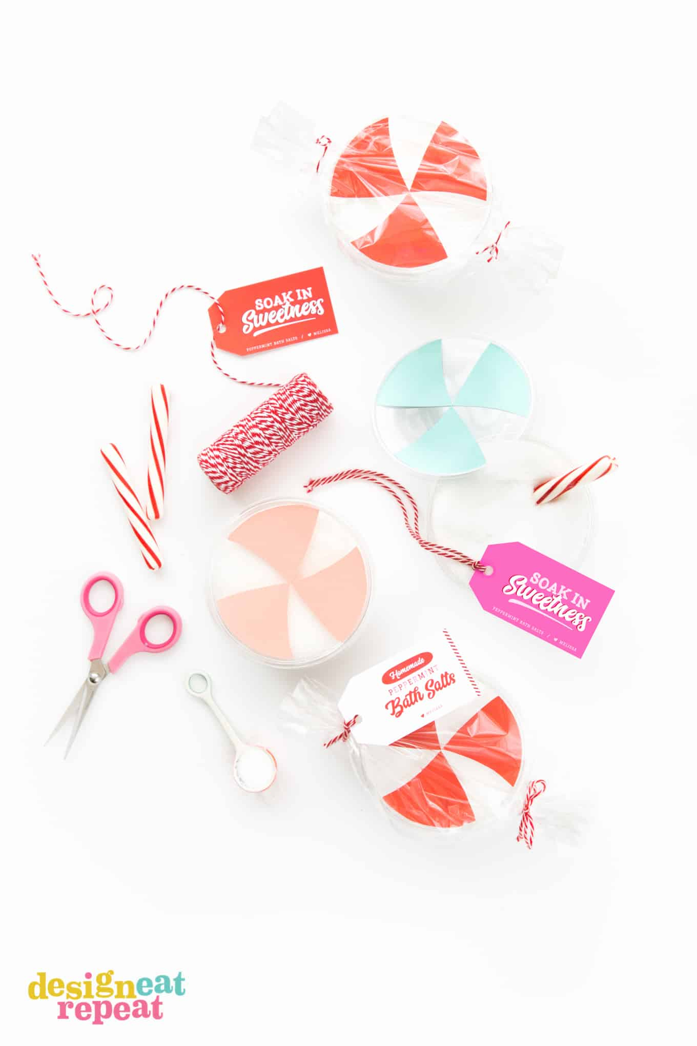 Peppermint Diy Bath Salt (With Free Printable Gift Tags!) - Design - Diy Gift Tags Free Printable