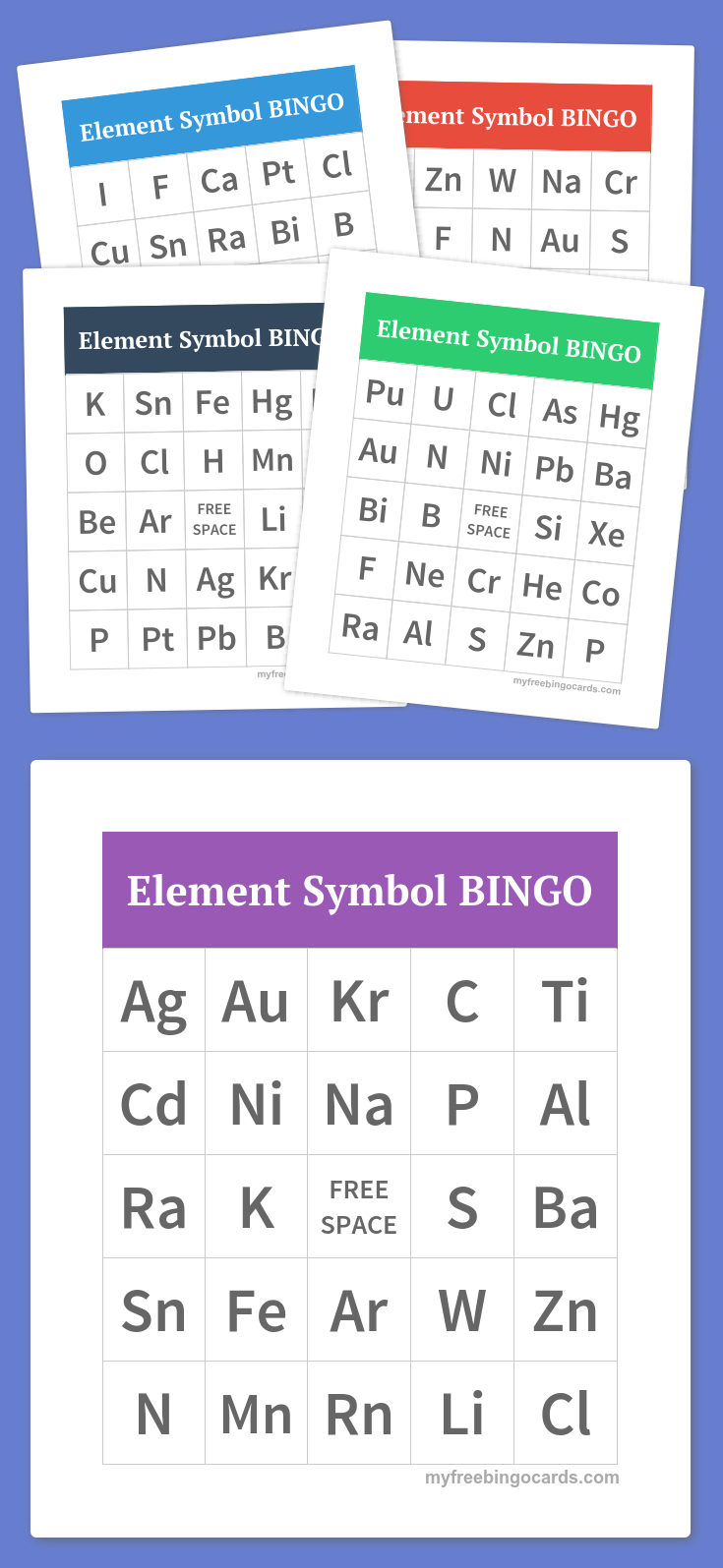 Periodic Table Element Symbol Bingo | The Periodic Table | Pinterest - Free Printable Bingo Cards For Teachers