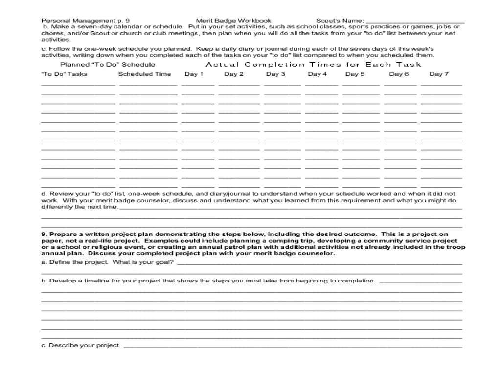 Personal Fitness Merit Badge Worksheet. Worksheets. Releaseboard - Free Printable Fitness Worksheets