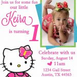 Personalized Hello Kitty Birthday Invitations   | Free Printable   Free Printable Personalized Birthday Invitation Cards