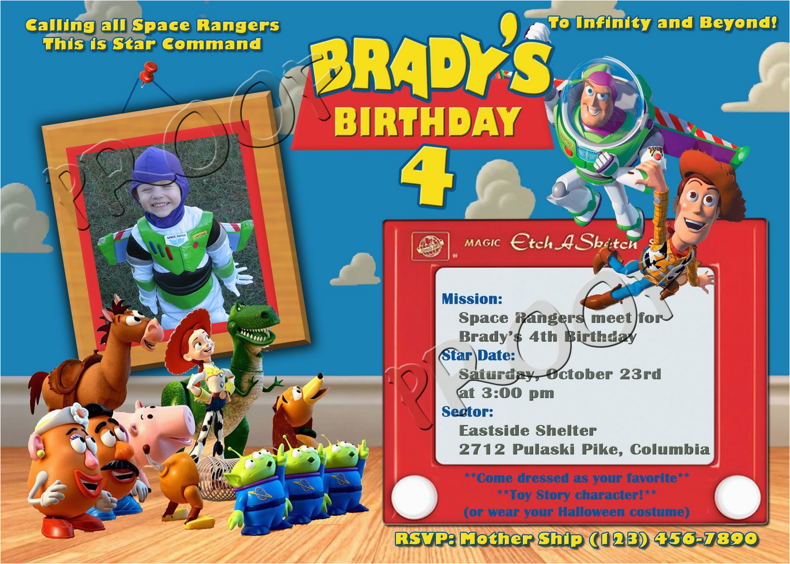 Personalized Toy Story Birthday Invitations | Birthdaybuzz - Free Printable Toy Story 3 Birthday Invitations