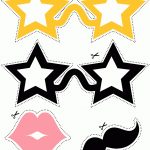 Photo Booth Props: Glasses With Stars (Free Printable)   Free Photo Booth Props Printable Pdf