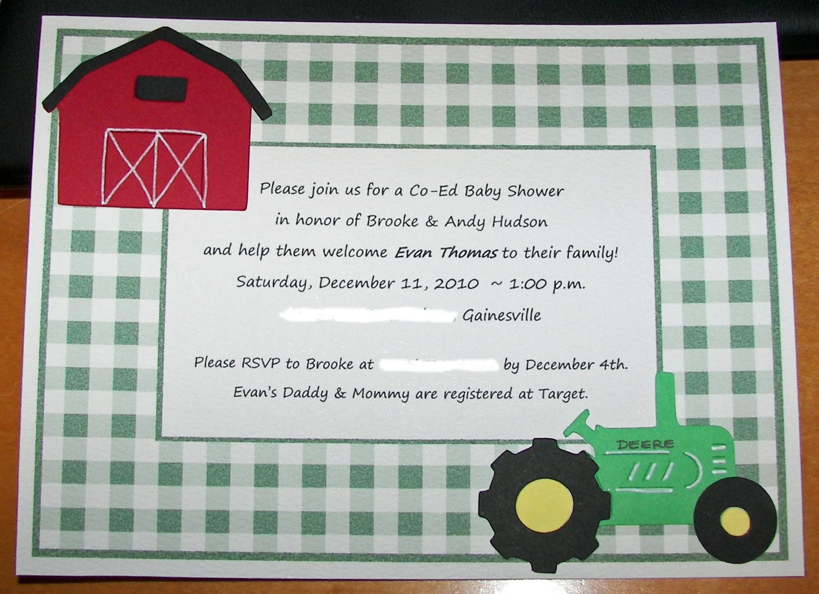 Photo : Free Printable Baby Shower Image - Free Printable John Deere Baby Shower Invitations