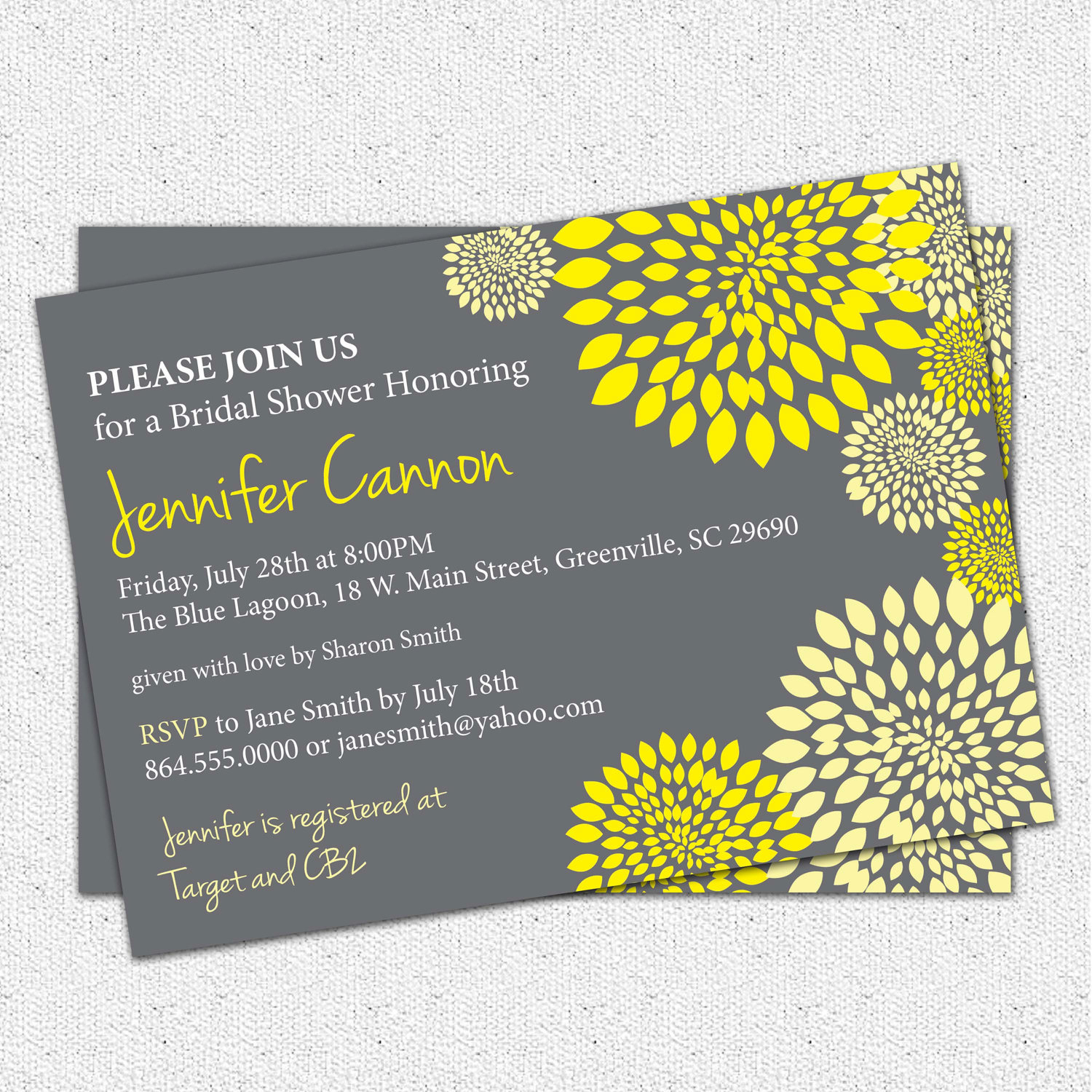 Photo : Free Printable Bridal Shower Image - Free Printable Black And White Baby Shower Invitations