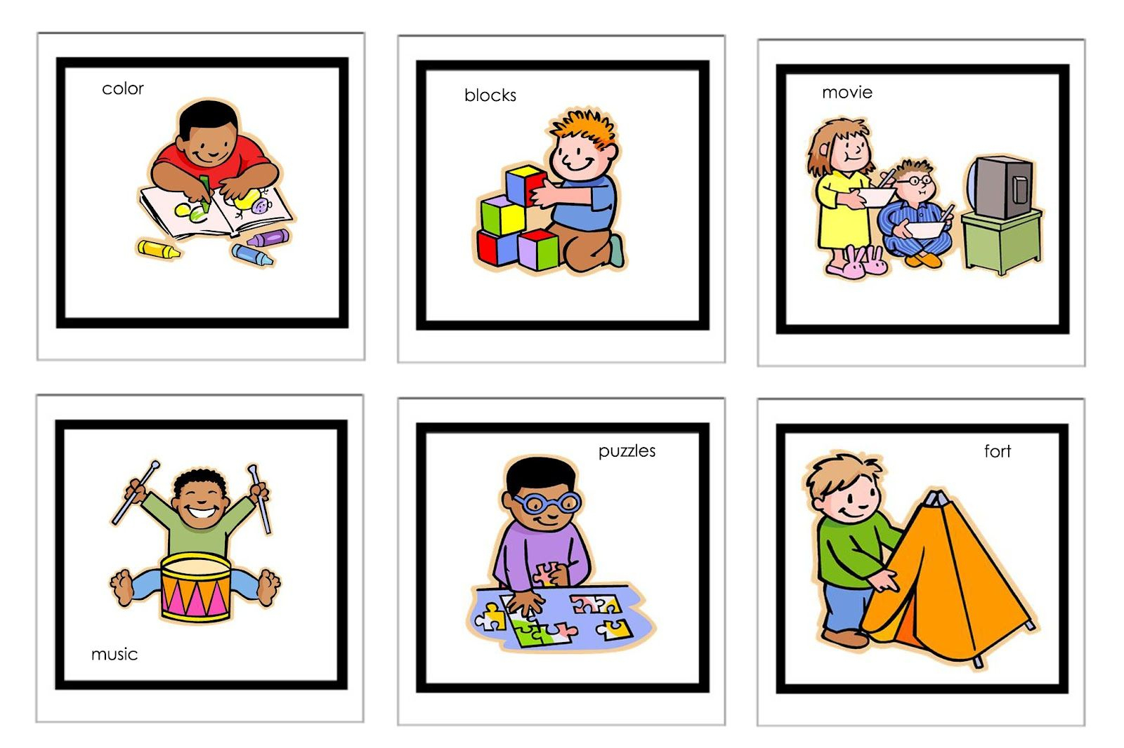Picture Cards For Nonverbal Children | Free Printable Visual - Free Printable Schedule Cards For Preschool