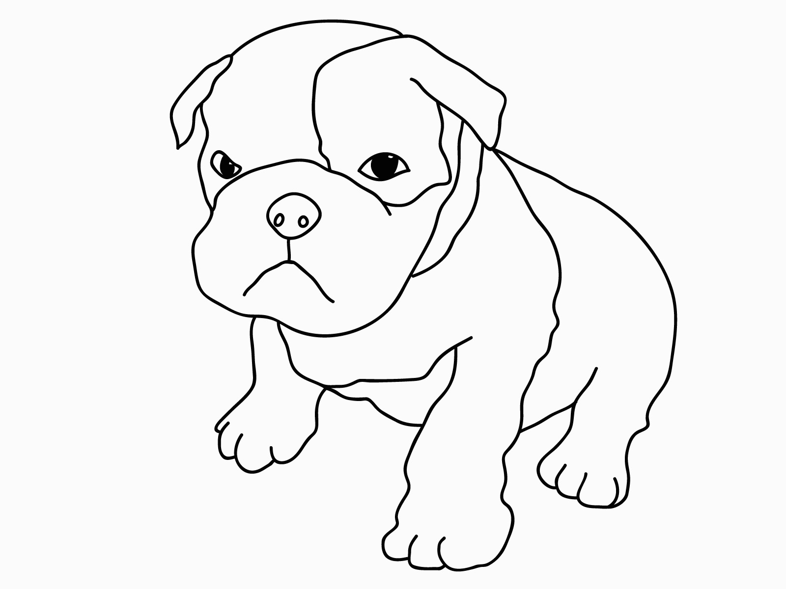 Picture Of A Dog To Color | Printable Coloring Pages - Free Printable Dog Coloring Pages