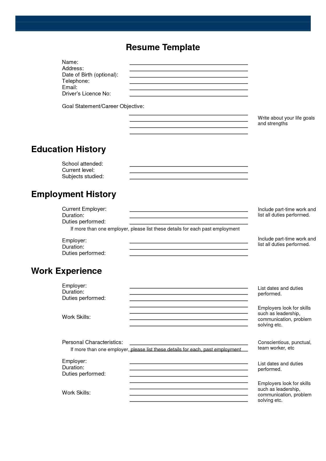 Pinanishfeds On Resumes | Sample Resume Templates, Free - Free Online Resume Templates Printable
