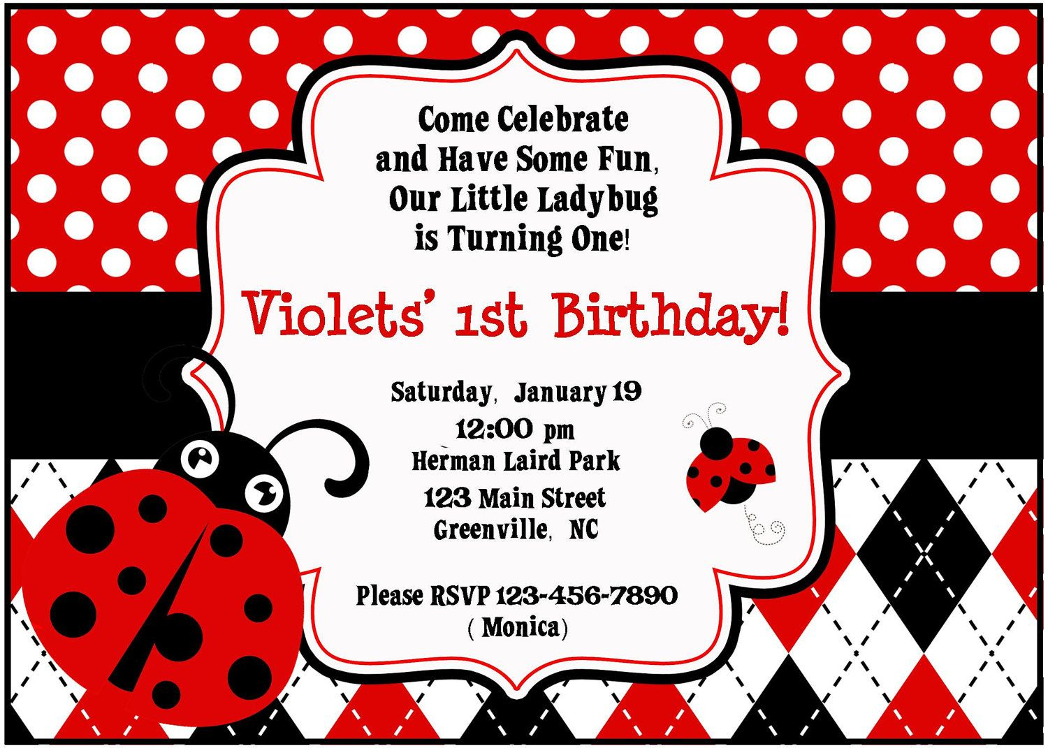 Pincheryl Forcucci Roncone On Mickey Mouse | Ladybug Invitations - Free Printable Ladybug Invitations