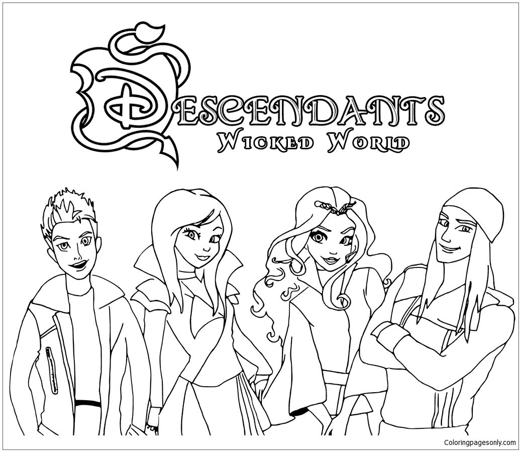 Pincoloring Pages On Descendants Coloring Pages | Pinterest - Free Printable Descendants Coloring Pages