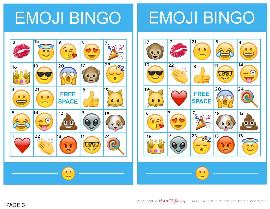 Pincrafty Annabelle On Emoji Printables | Emoji Bingo, Bingo, Emoji - Free Emoji Bingo Printable