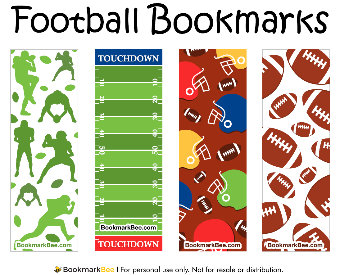 Pincrafty Annabelle On Football Printables | Bookmarks Kids - Free Printable Football Templates