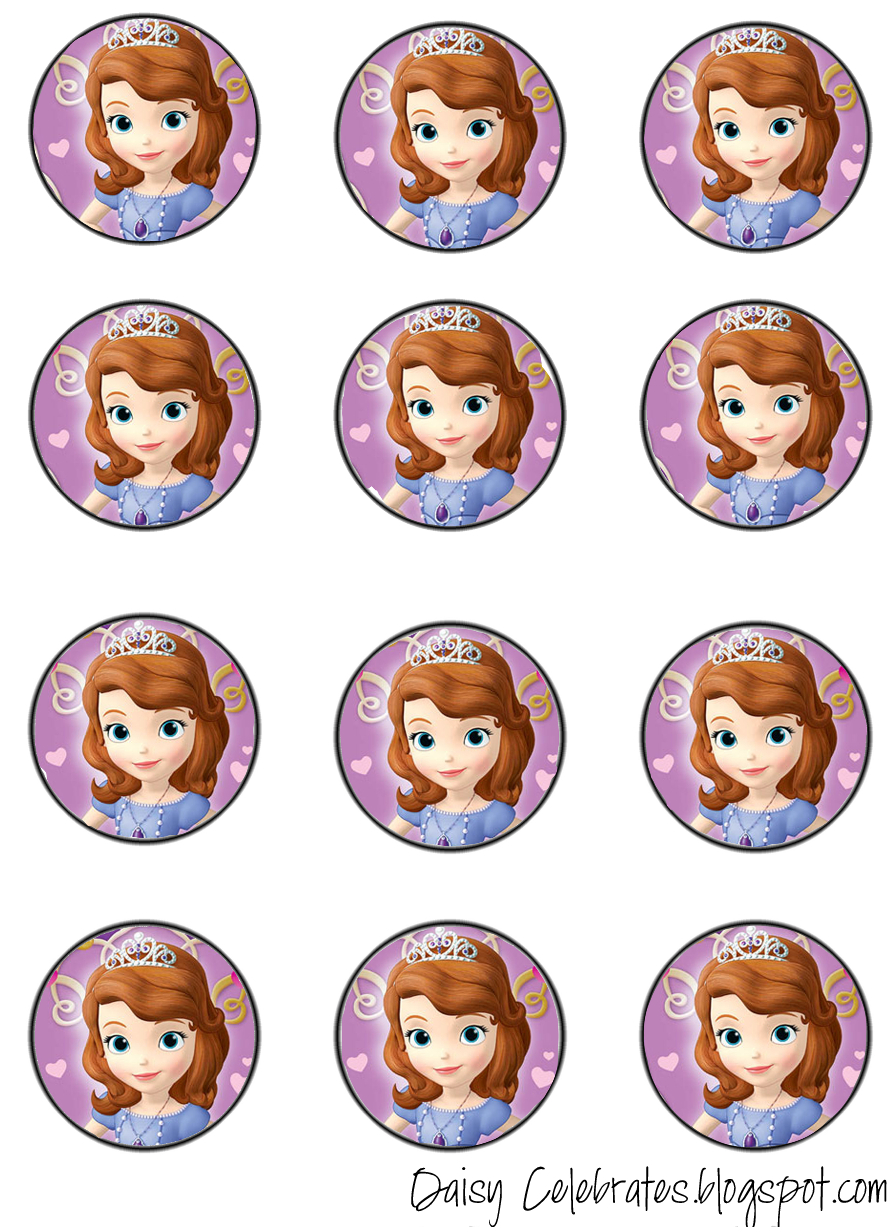 Pincrafty Annabelle On Sofia Printables | Pinterest | Sofia - Sofia The First Cupcake Toppers Free Printable