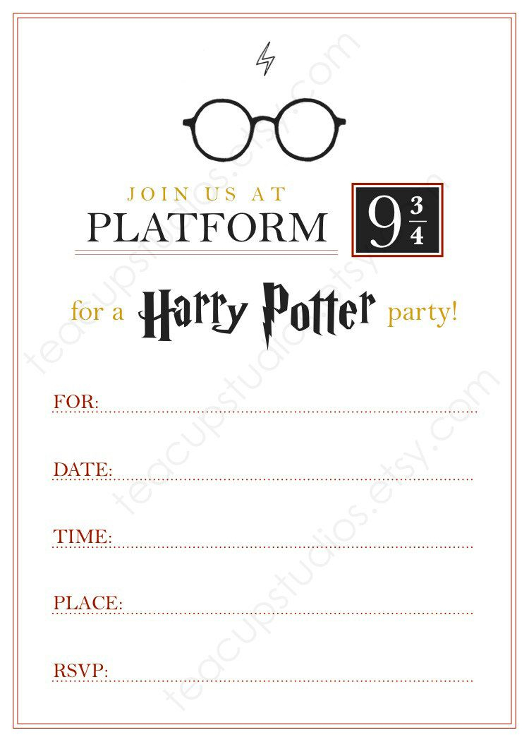 Pindrevio Invitation On Free Printable Birthday Invitation In - Harry Potter Birthday Invitations Free Printable