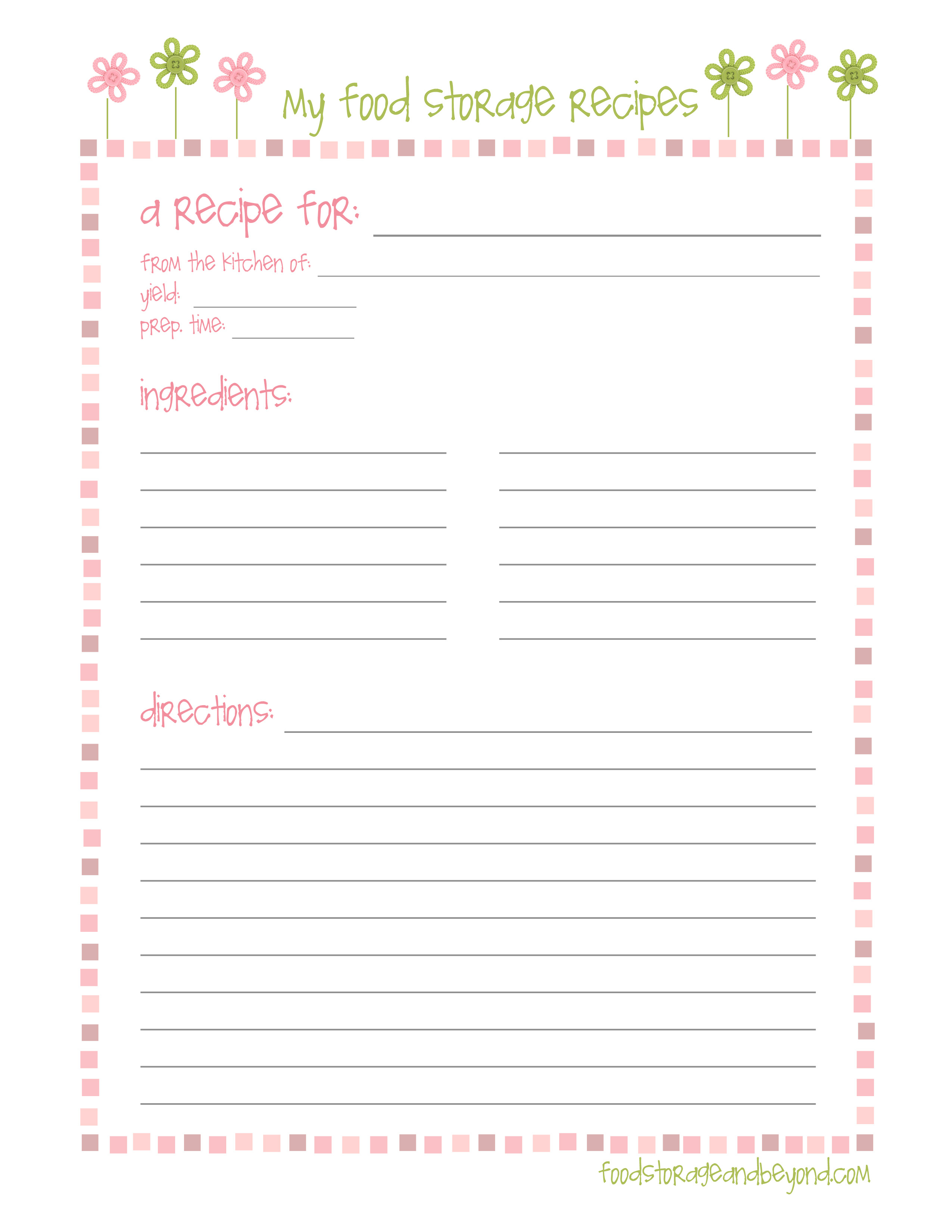 Pinjill Ortago On Happy Planning! | Printable Recipe Page - Free Printable Recipe Pages