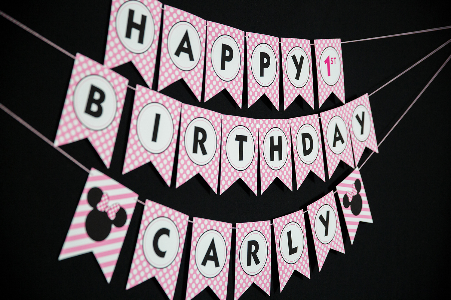 Pink Minnie Mouse Banner - Printable — 505 Design, Inc - Free Printable Minnie Mouse Birthday Banner