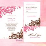 Pink Wedding Invitation Kits Pink And Brown Foliage Wedding   Free Printable Wedding Invitation Kits