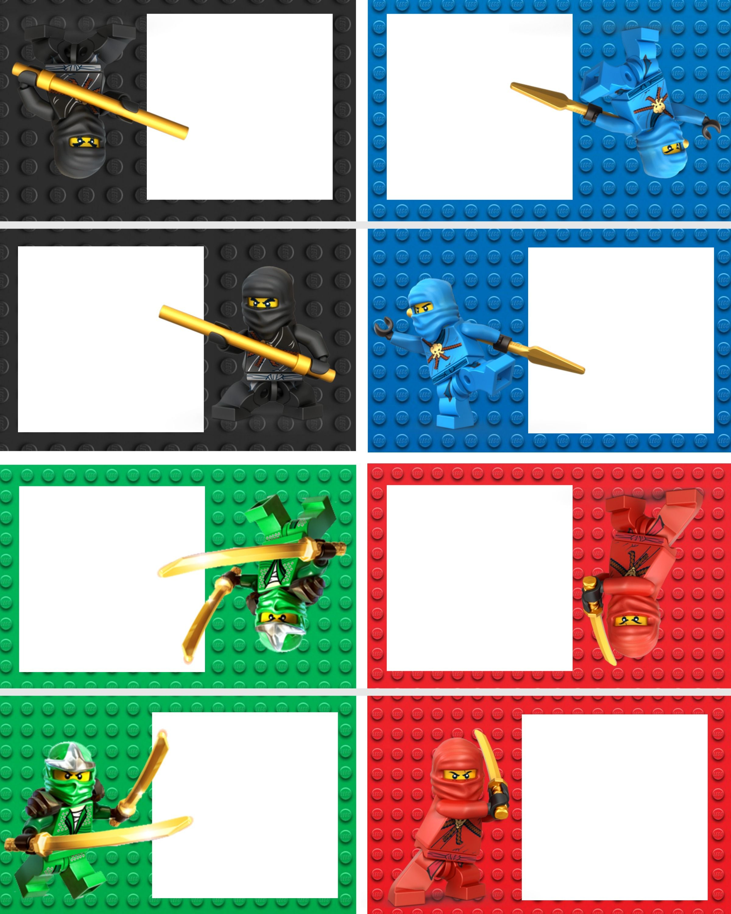 Pinnoilyn Morera Morera On Adhesivos - Lego Ninjago Party Invitations Printable Free