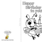 Pinreader Bee On Birthday Celebration   Bee Style | Pinterest   Free Printable Birthday Cards To Color