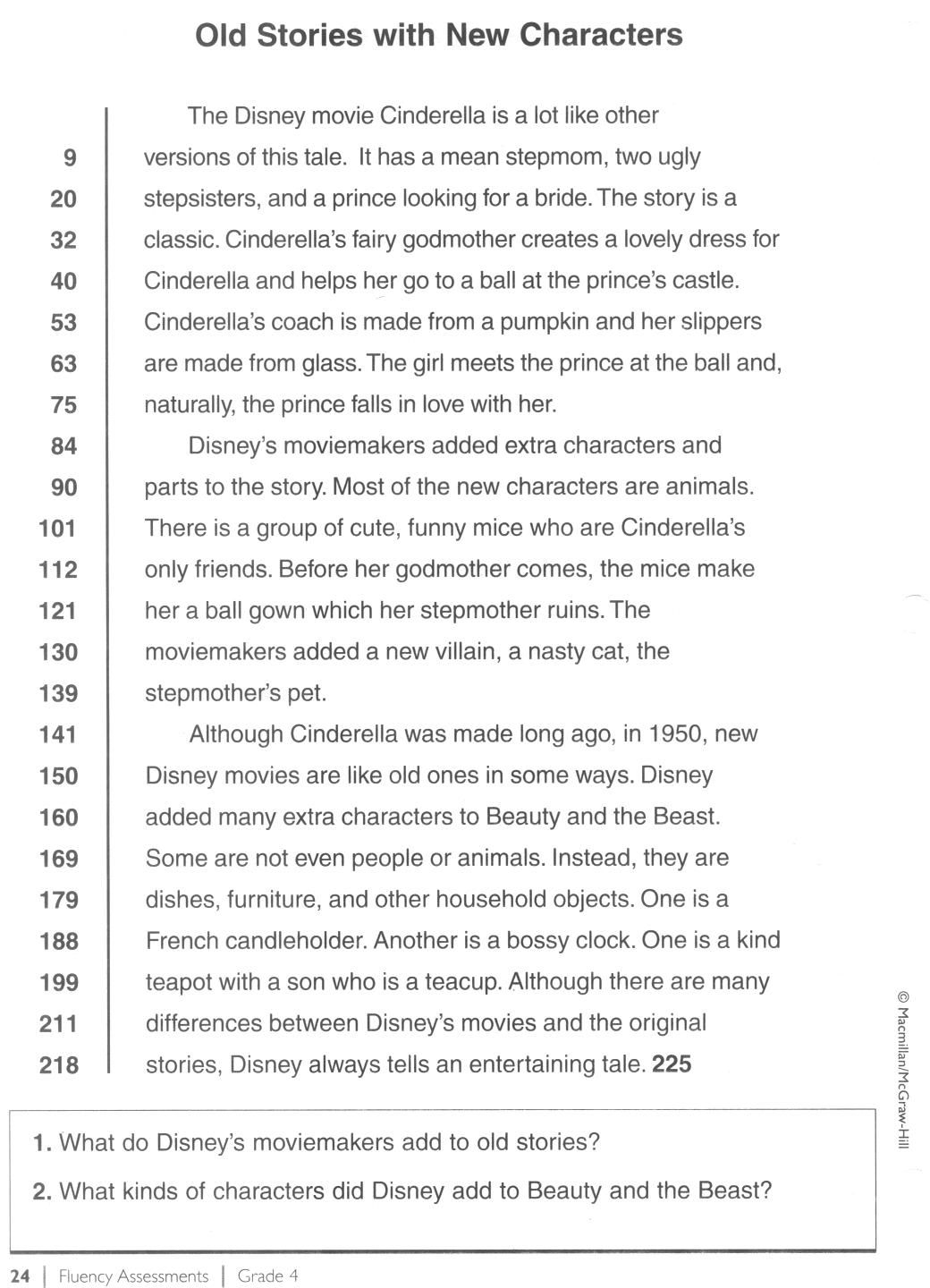 3rd Grade Printable Free Fluency Passages