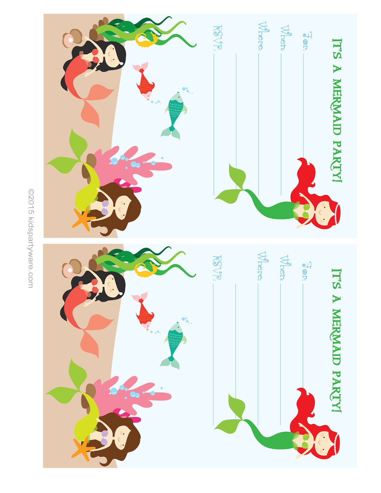 Pinsarah Daul On Birthday | Party, Mermaid Parties, Mermaid - Mermaid Party Invitations Printable Free