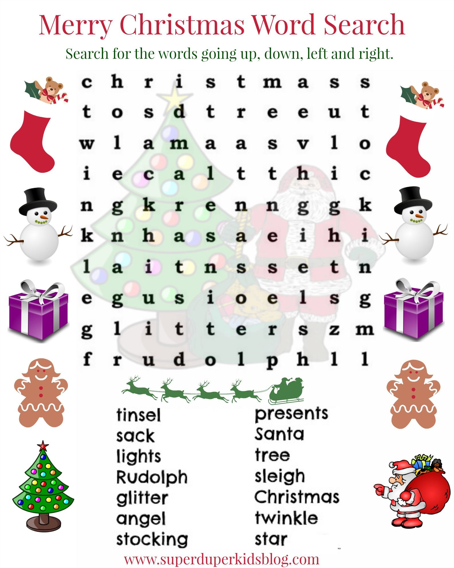 Pinsuperduperkidsblog On Free Printables | Pinterest | Christmas - Free Printable Christmas Word Search