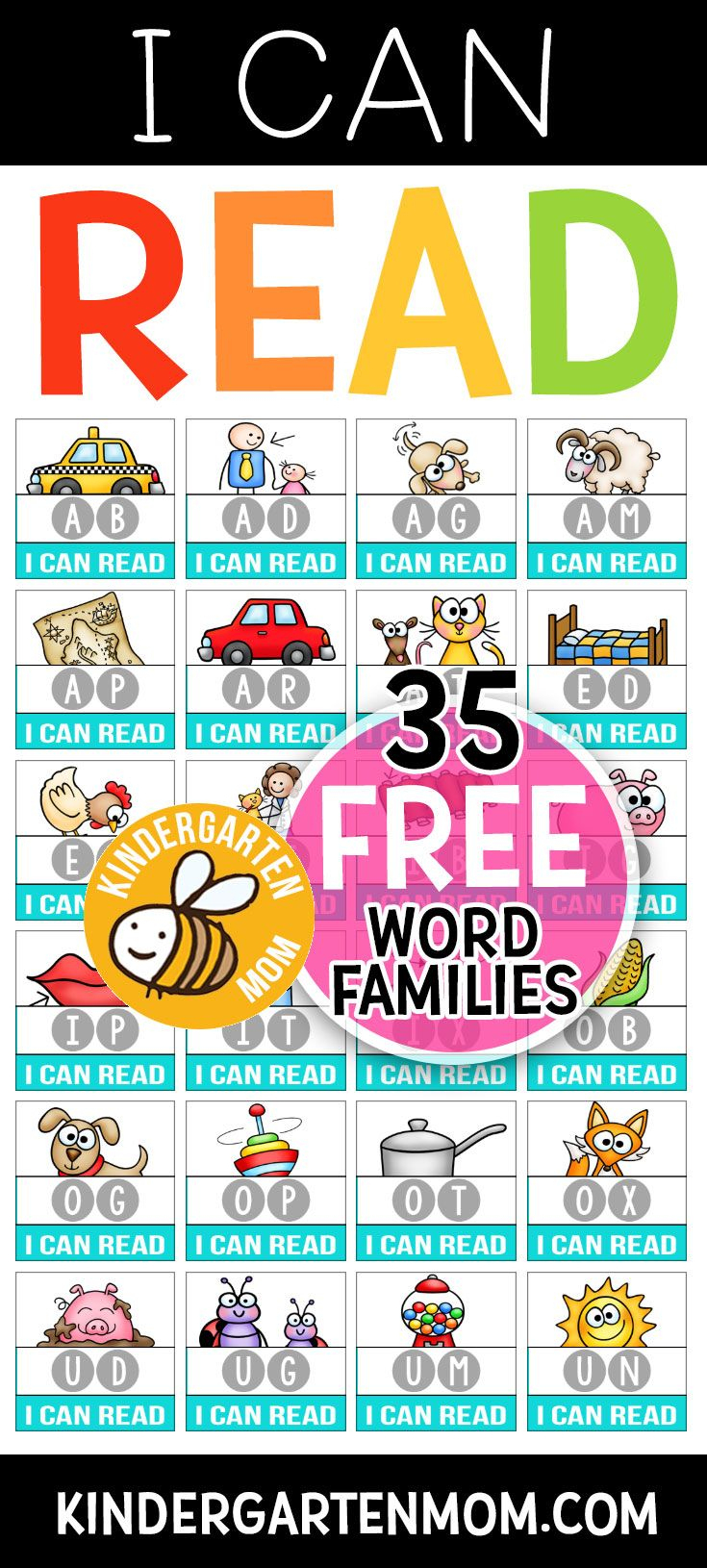 Pinvalerie Mcclintick On Homeschool Ninjas | Kindergarten - Free Printable Word Family Mini Books