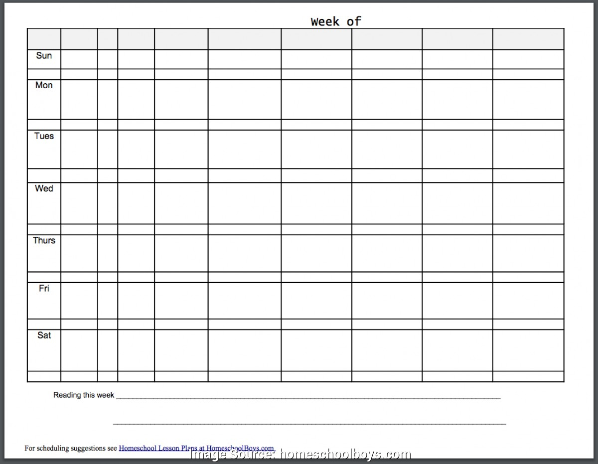 Planner For Homeschool Lesson Plan Template - Template Ideas - Homeschool Lesson Planner Free Printable