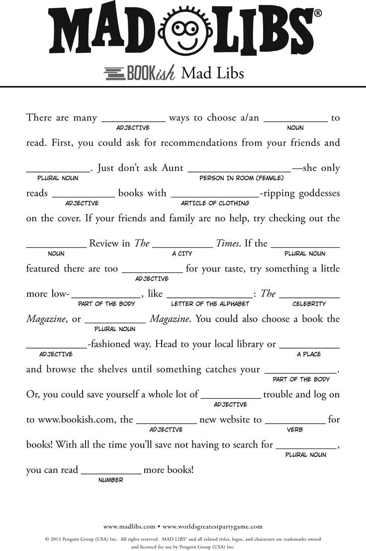 Play This Mad Lib At A Baby Shower - Free Printable Mad Libs