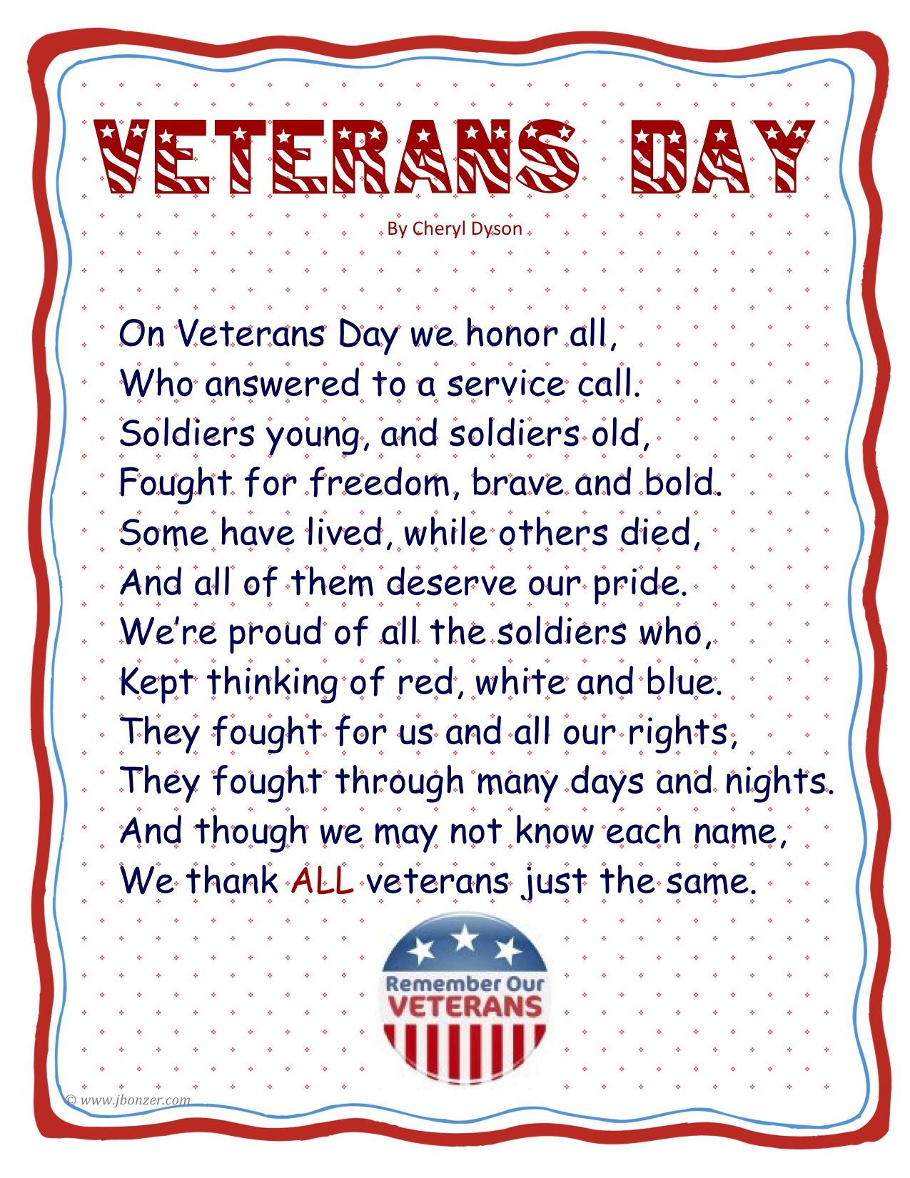 Point Of View Books And Veterans Day Lesson Planning | Seasonal - Veterans Day Free Printable Cards