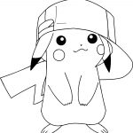 Pokemon Coloring Pages Pikachu Wearing Hat | Michelle | Pinterest   Free Printable Pokemon Coloring Pages
