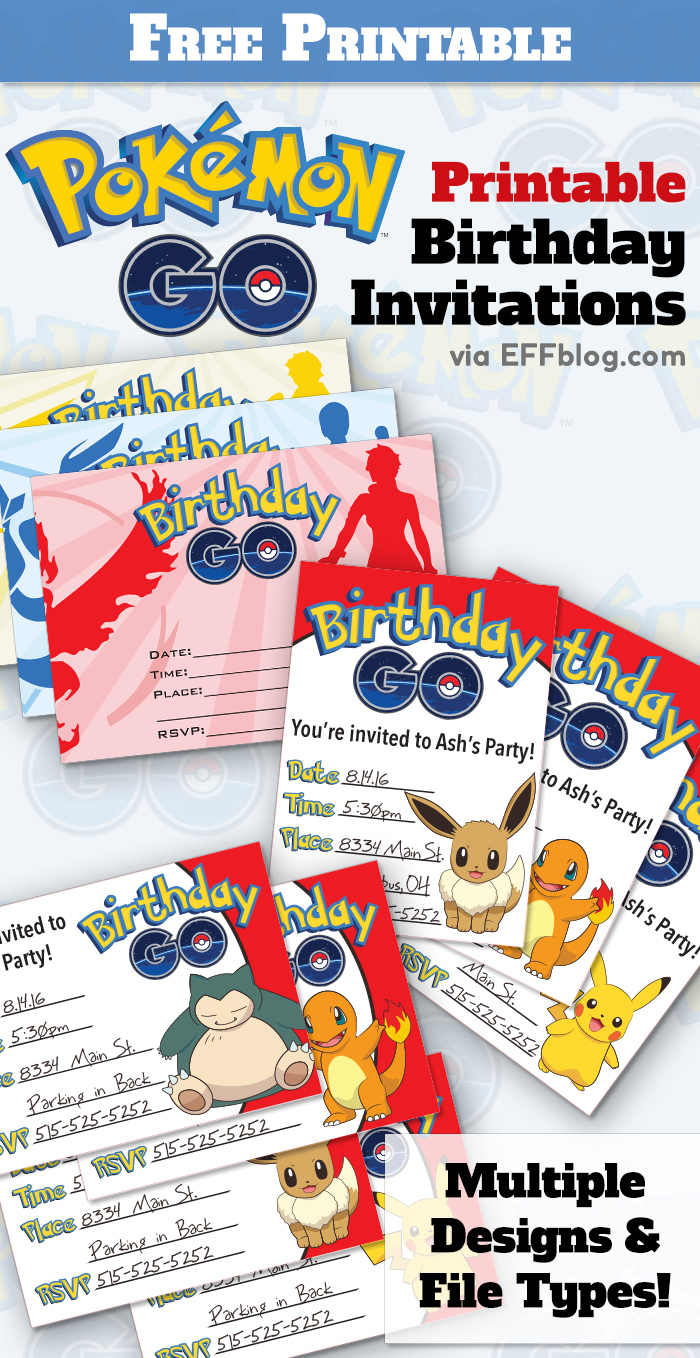 Pokémon Go: Birthday Go Free Printable Invitations - Free Printable Pokemon Birthday Invitations