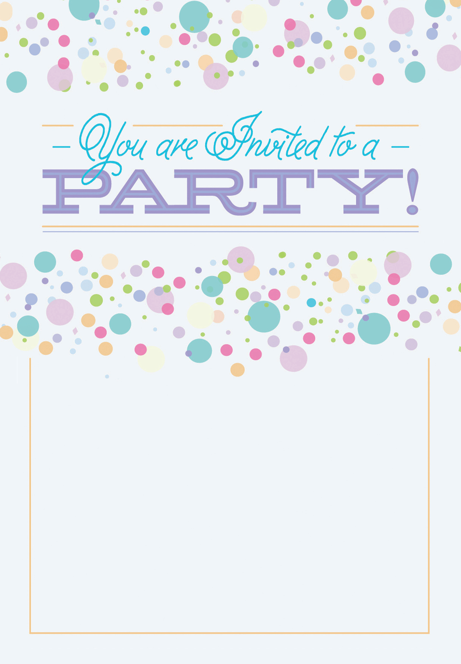 Polka Dots - Free Printable Party Invitation Template | Greetings - Free Printable Polka Dot Birthday Party Invitations
