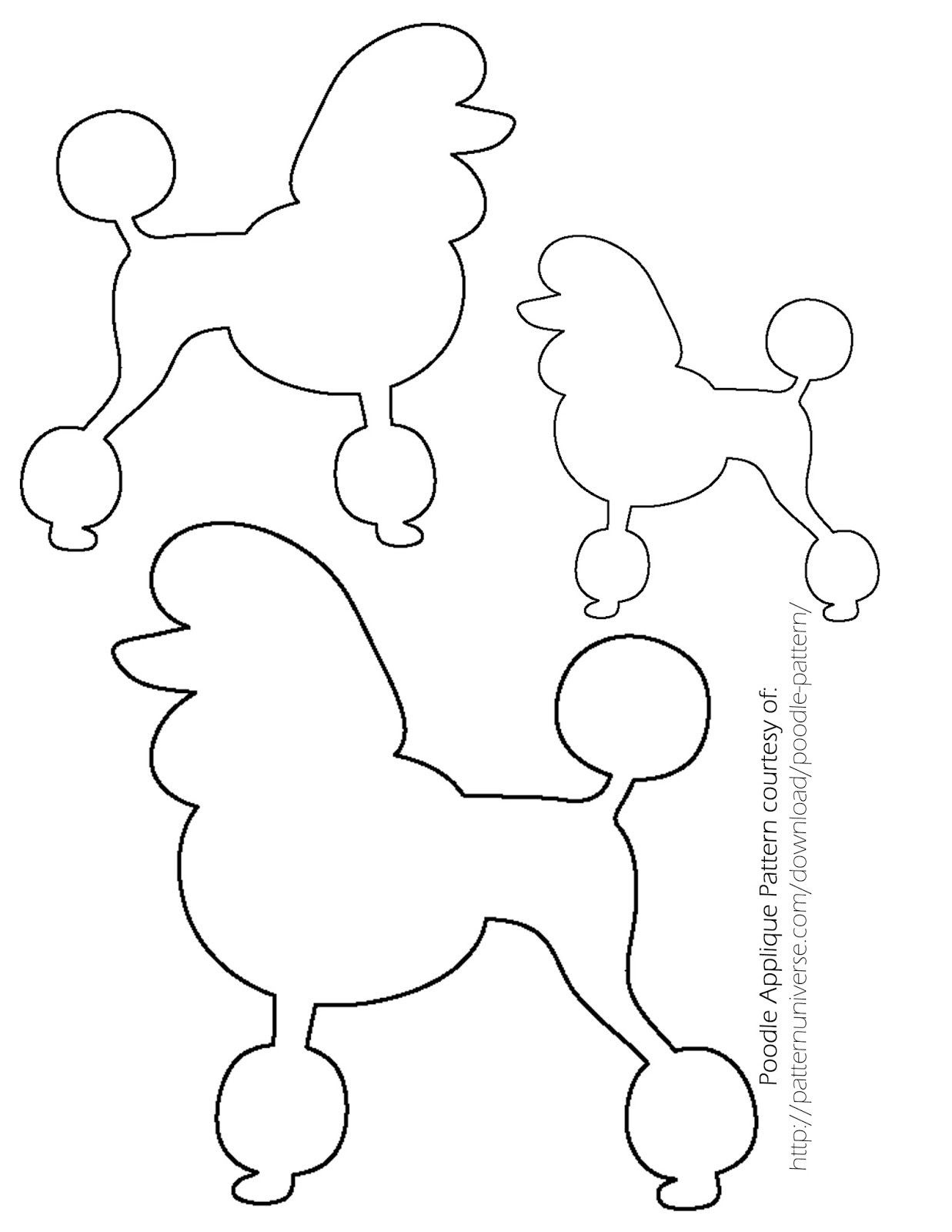Poodle Outline Printable | Fiscalreform - Free Printable Poodle Template