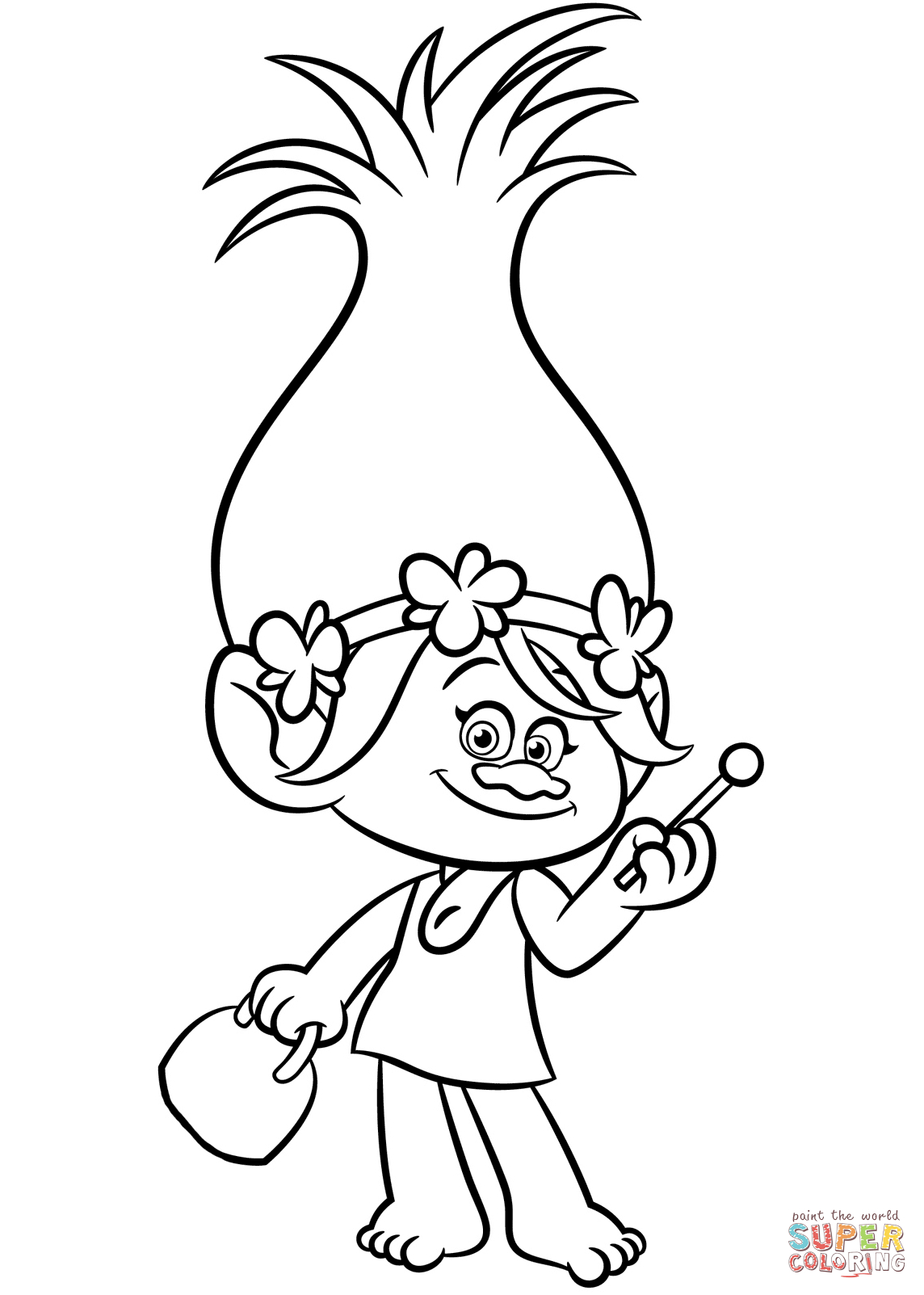 Poppy From Trolls Coloring Page From Dreamworks Trolls Category - Free Printable Troll Coloring Pages