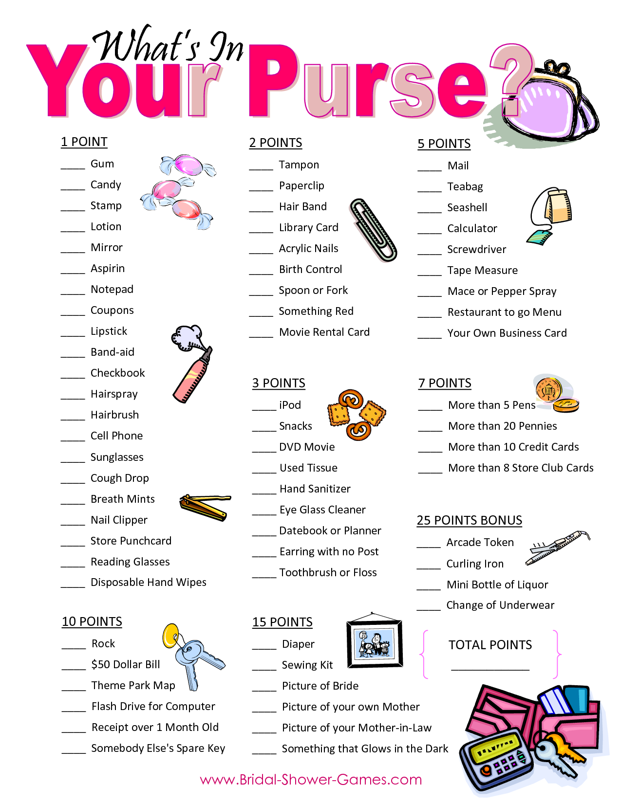 Popular Wedding Shower Games For Free | Business Ideas | Pinterest - Free Printable Bridal Shower Games What&amp;amp;#039;s In Your Purse