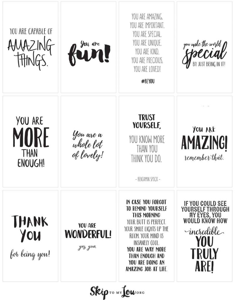Positive Affirmations {Print And Share With Friends} | Skip To My Lou - Free Printable Positive Affirmation Cards