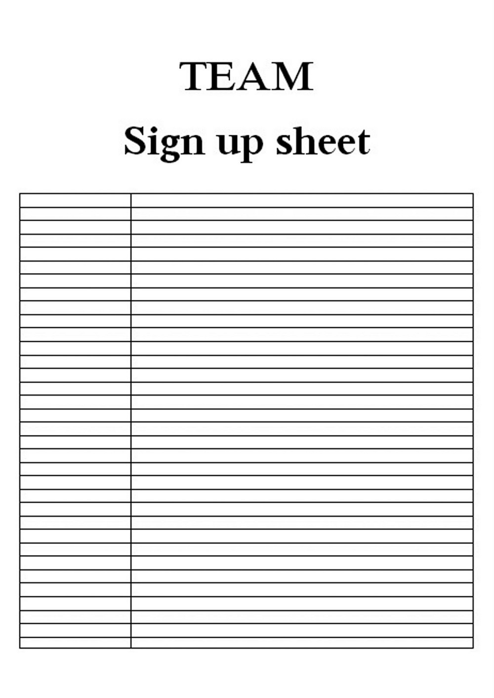 Potluck Signup Sheet Template Word Unique Free Printable Sign Up - Free Printable Sign In Sheet Template