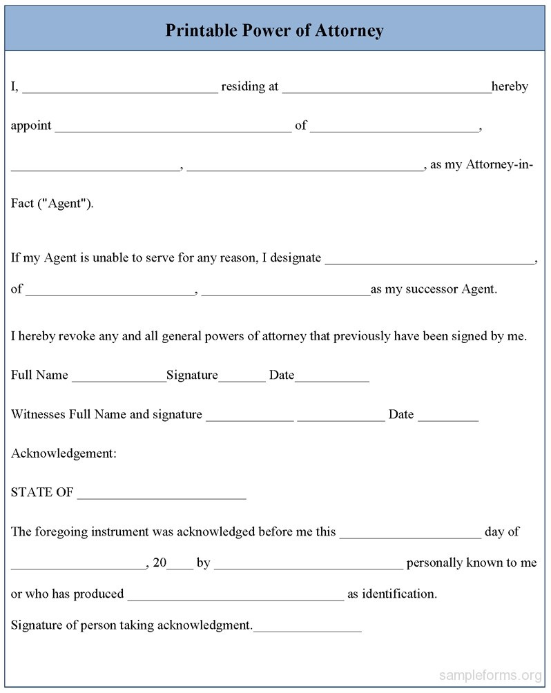 Power Of Attorney Form Free Poa Forms Us #47506878599 – Free Durable - Free Printable Power Of Attorney