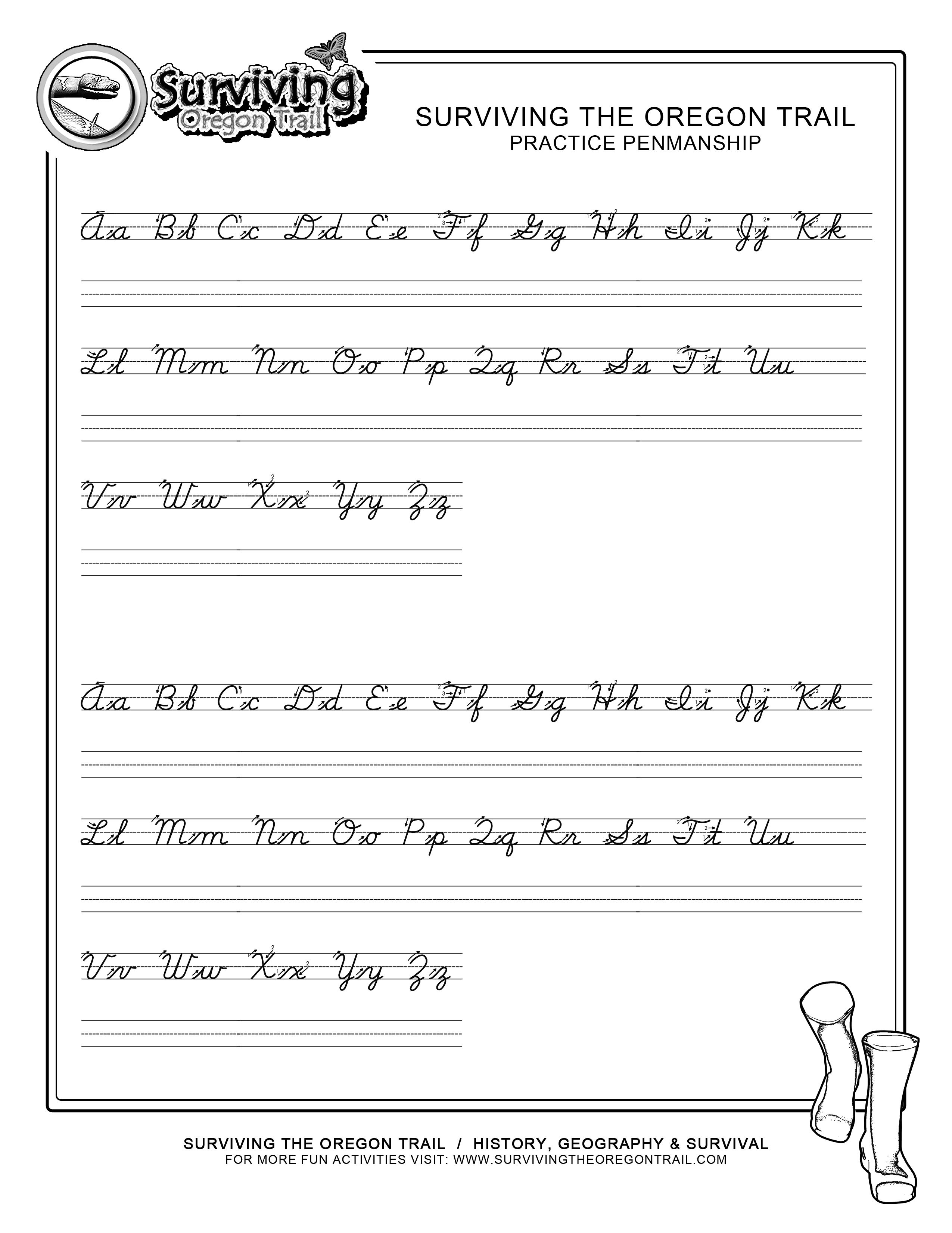 Practice Penmanship – Free Abc&amp;#039;s Printable Cursive Writing Worksheet - Free Printable Cursive Handwriting Worksheets