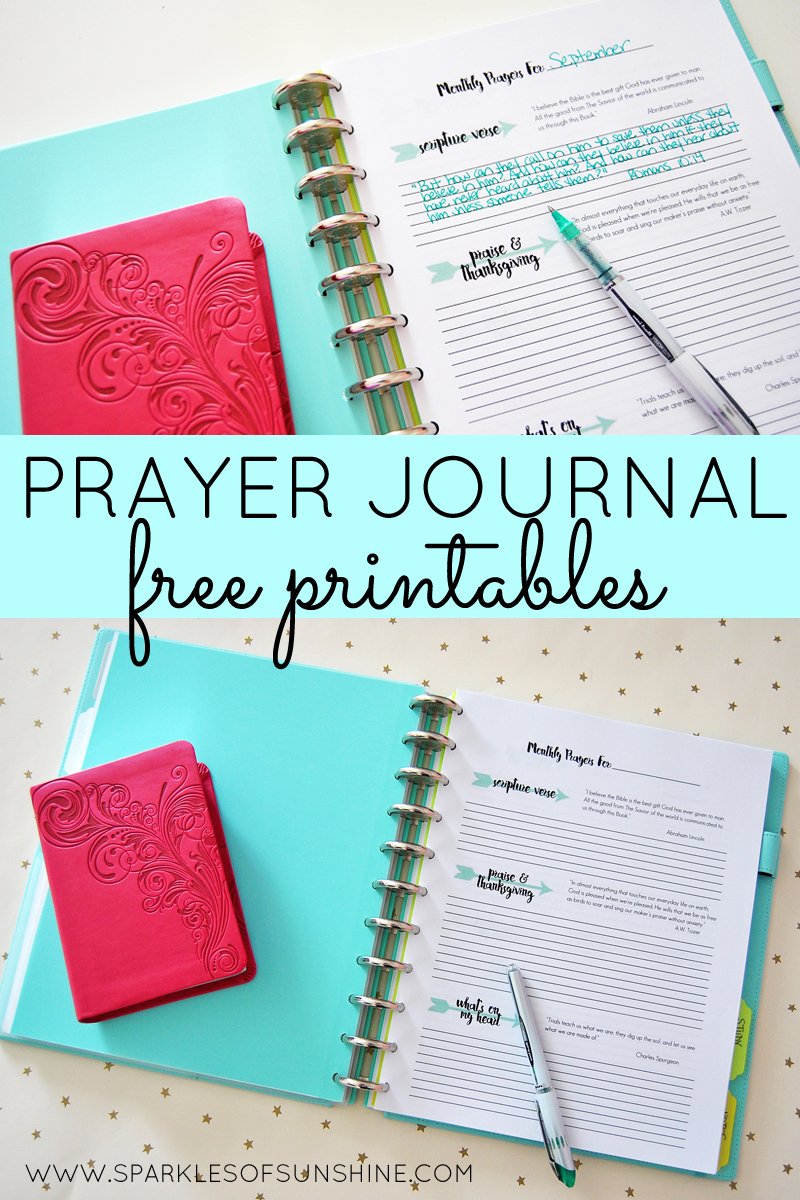 Prayer Journal Free Printables - Sparkles Of Sunshine - Free Printable Prayer List