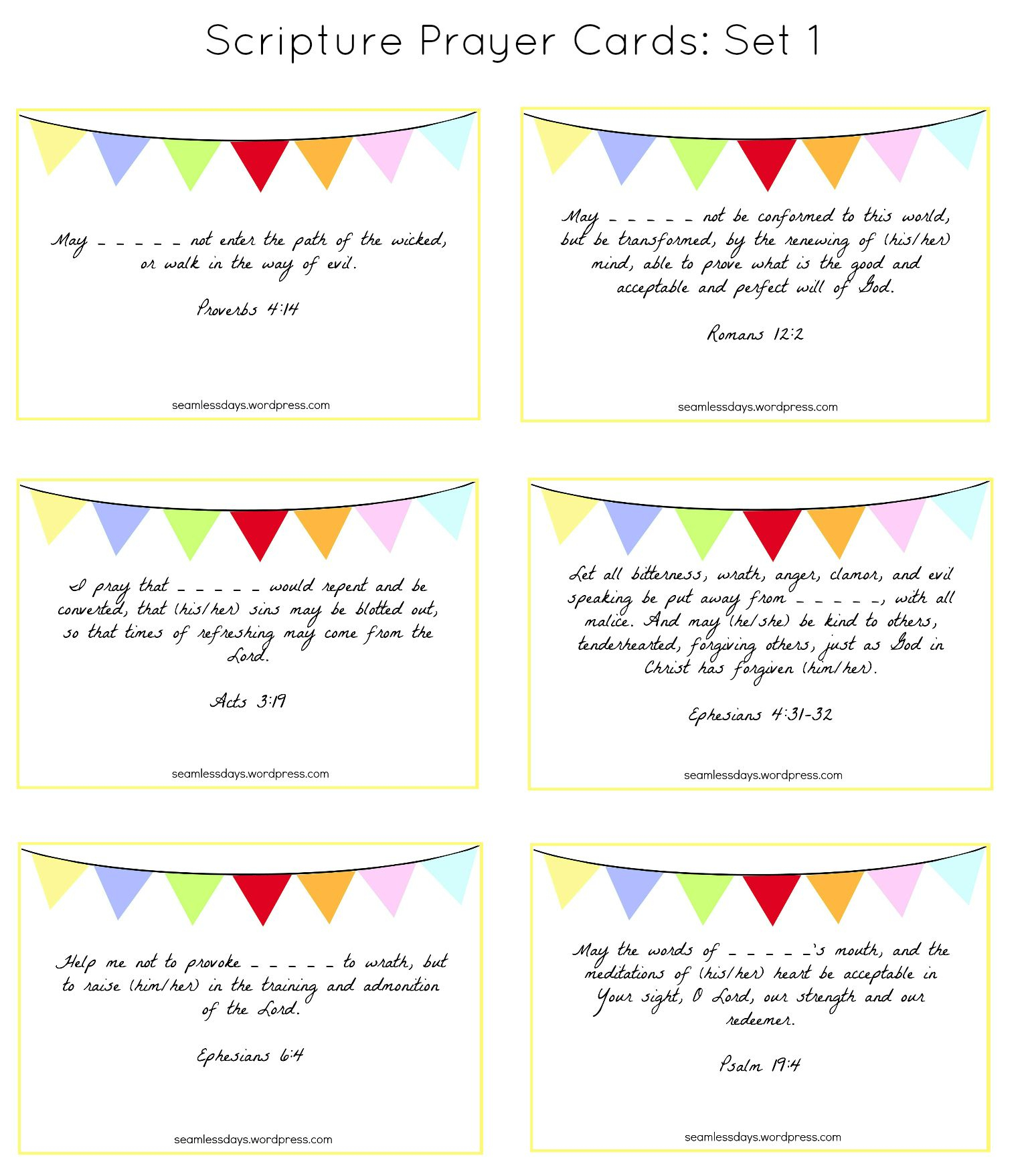 Praying For Your Children: A Free Printable | To Craft | Praying For - Free Printable Prayer Cards