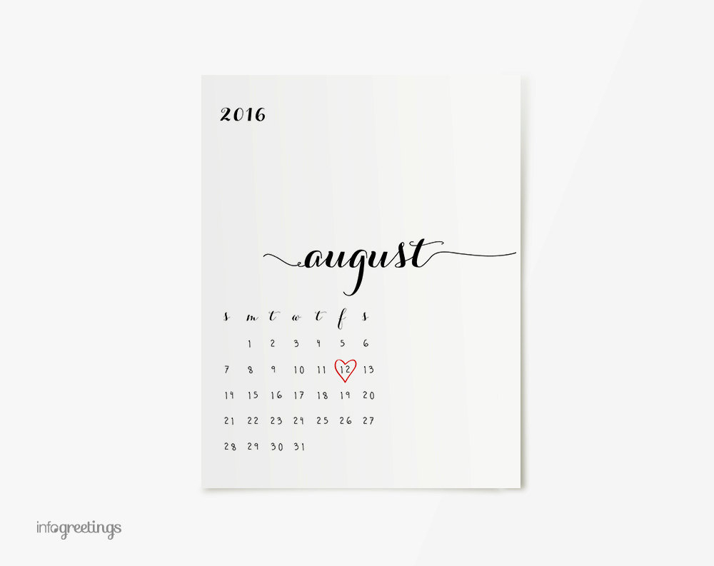 Pregnancy Announcement Calendar Printable With Heart Custom | Etsy - Free Printable Pregnancy Announcement Cards