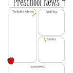 Preschool Newsletter Template | The Crafty Teacher   Free Printable Preschool Newsletter Templates