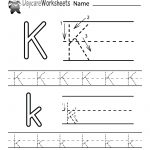 Preschoolers Can Color In The Letter K And Then Trace It Following   Free Printable Letter K Worksheets