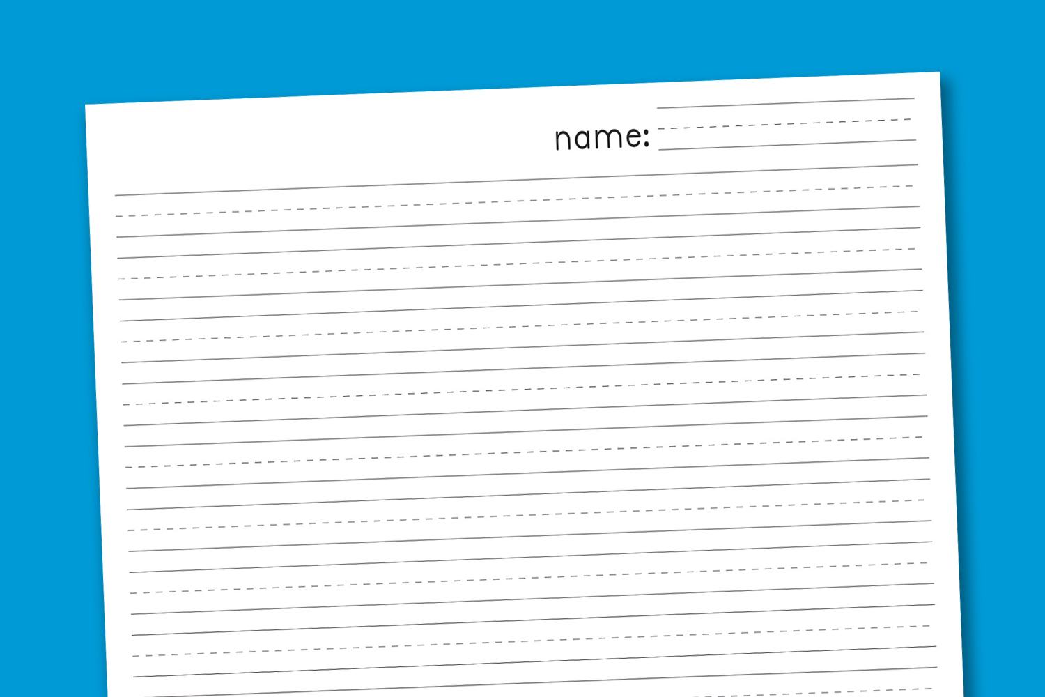 Primary Handwriting Paper - Paging Supermom - Blank Handwriting Worksheets Printable Free