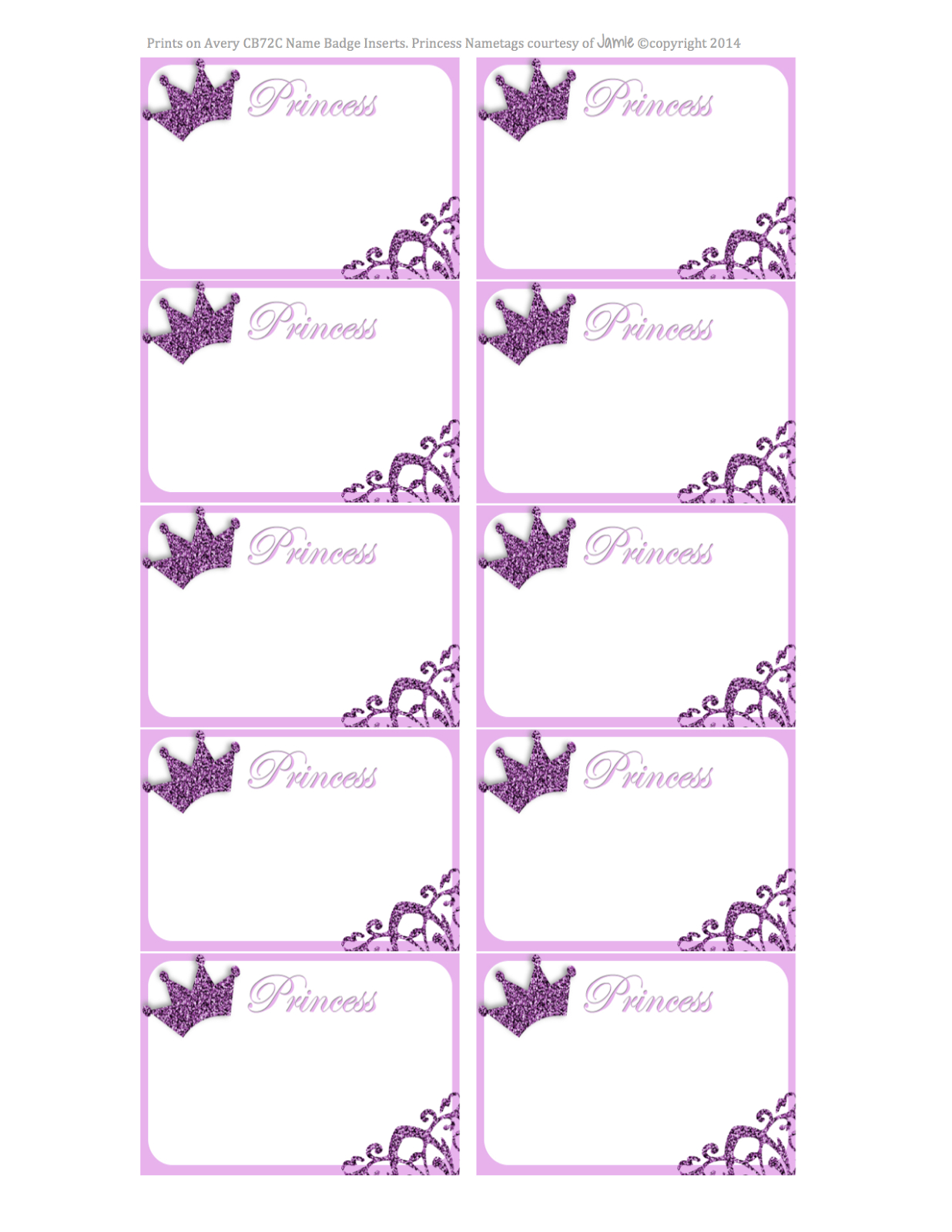 Princess Labels - Free Printable | Kids | Printables, Name Tags - Free Printable Name Labels For Kids