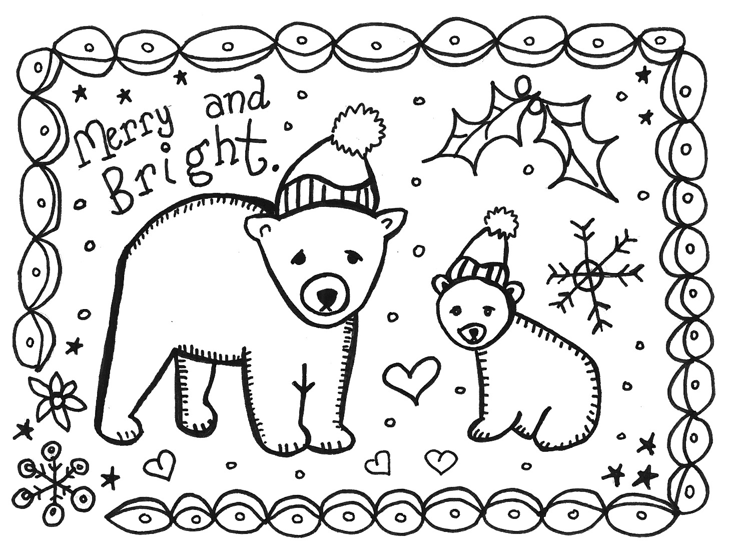 Print And Color This Card To Give - Marcia Beckett - Make A Holiday Card For Free Printable