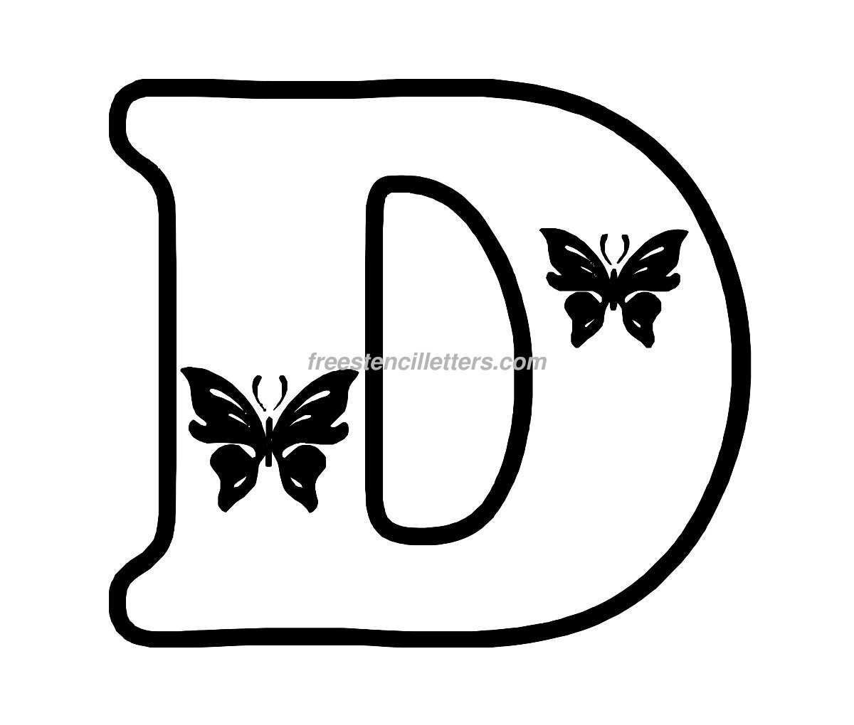 Print D Letter Stencil - Free Stencil Letters - Free Printable Alphabet Stencils To Cut Out