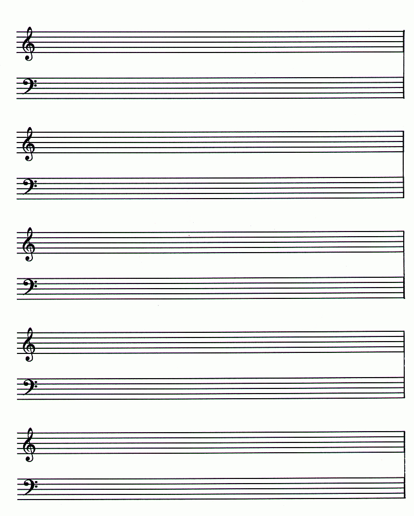Print Off Your Own Piano Sheet Music To Fill In | Sheet Music - Free Printable Staff Paper Blank Sheet Music Net