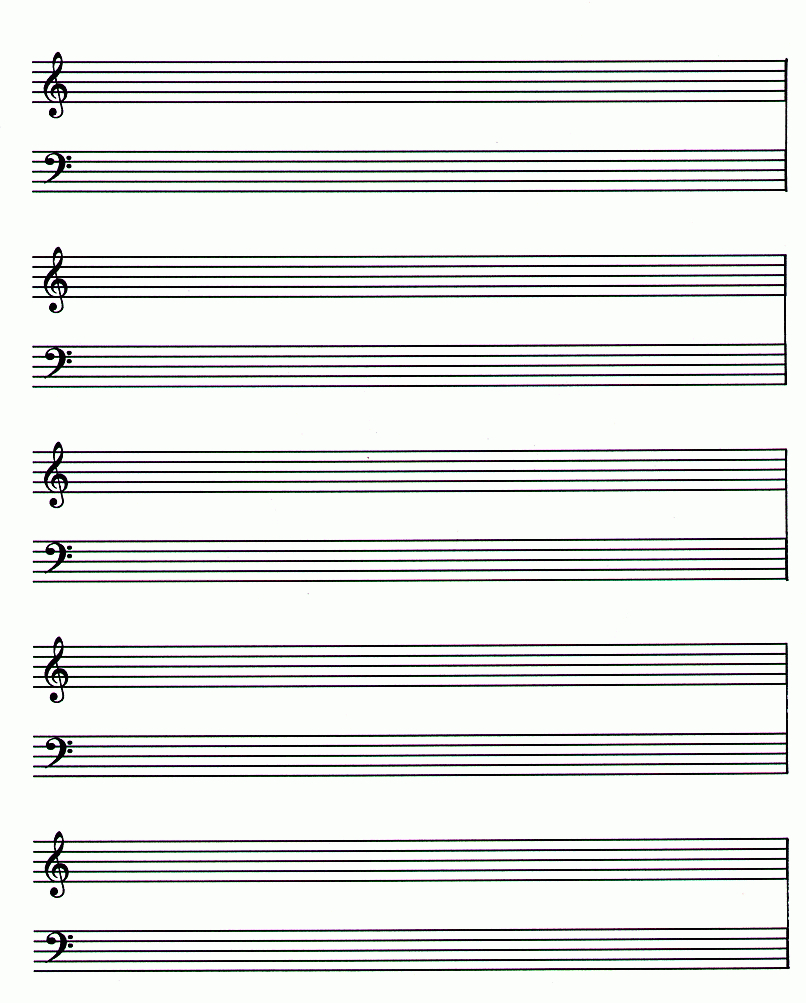 Print Off Your Own Piano Sheet Music To Fill In | Sheet Music In - Free Printable Blank Sheet Music